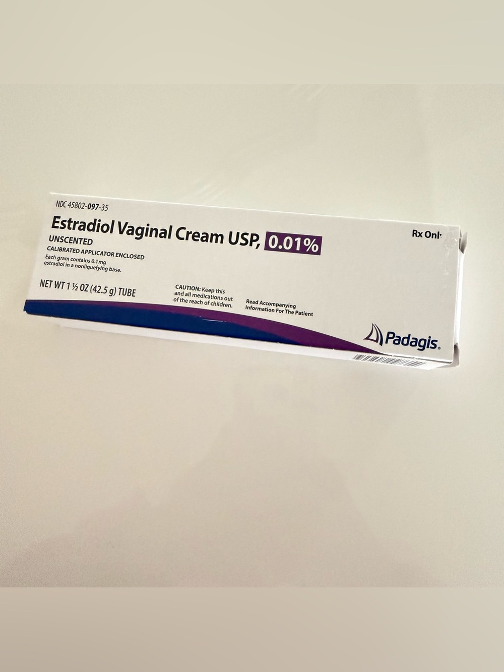 Estrogen Vaginal Cream 0.01% new in box combat aging!